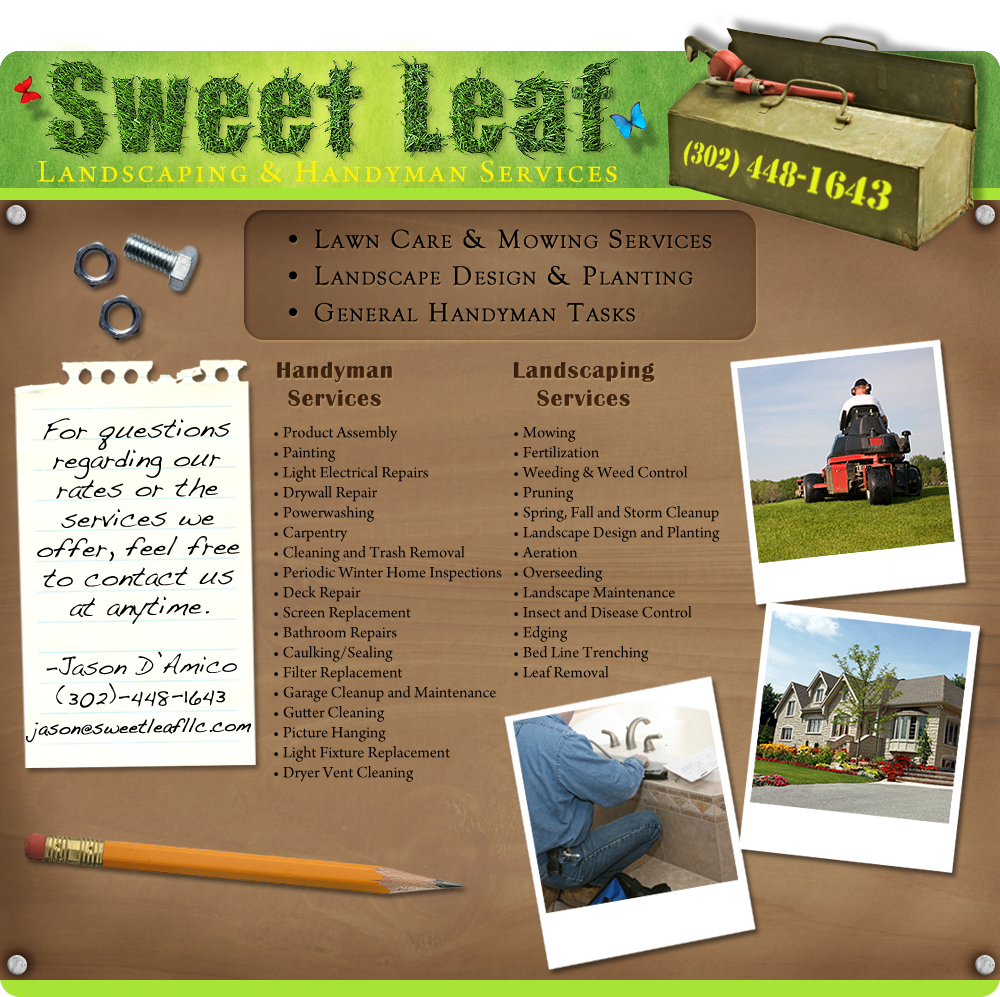 Sweet Leaf LLC Landscaping and Handyman Services in Bethany Beach Delaware